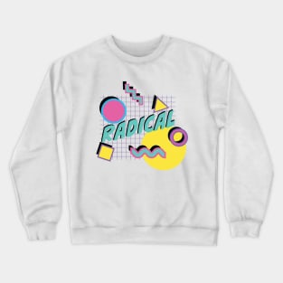 90's Radical Memphis Style Print Crewneck Sweatshirt